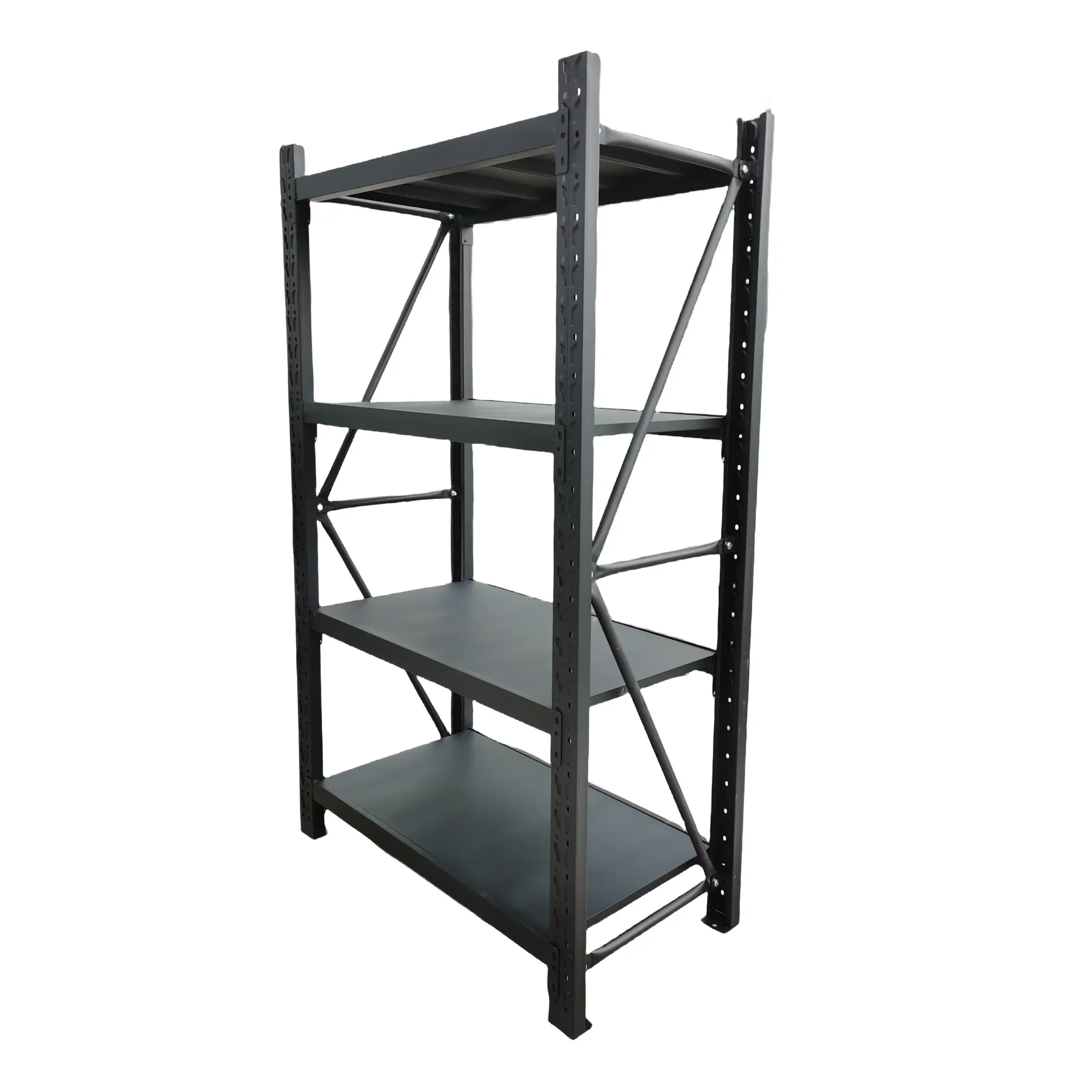 1 Bay Longspan Shelving 1500H x 1200W x 500D Black view 1