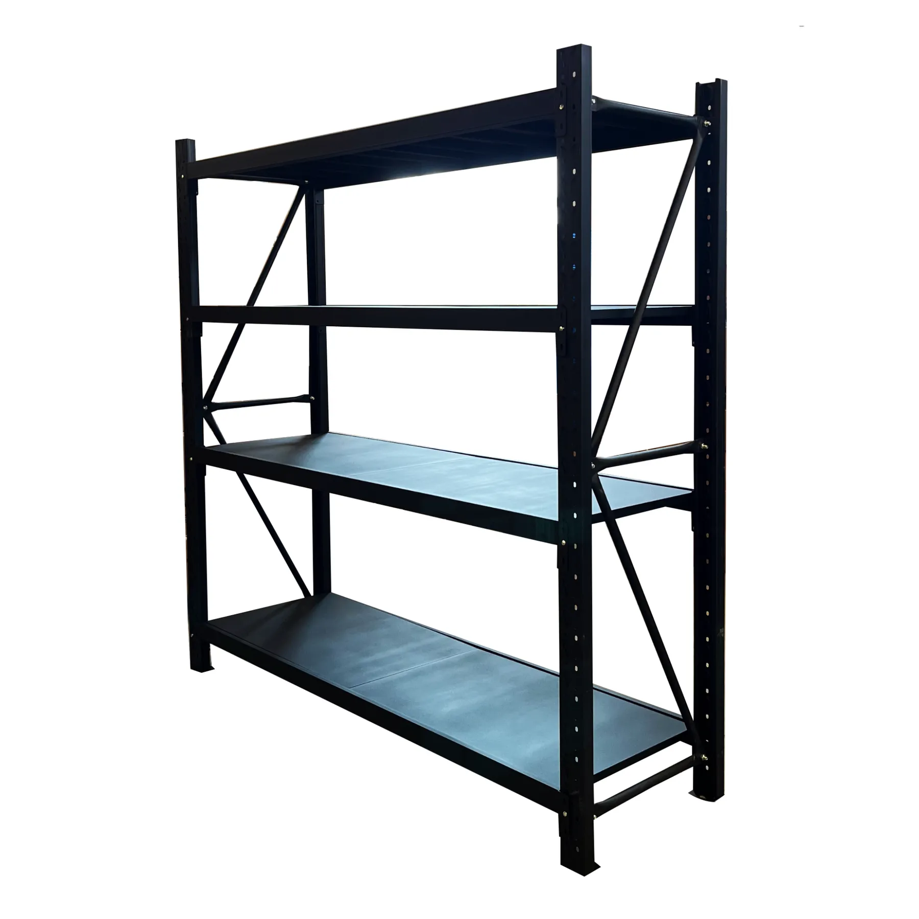 1 Bay Longspan Shelving 2400H x 2000W x 600D Black view 1