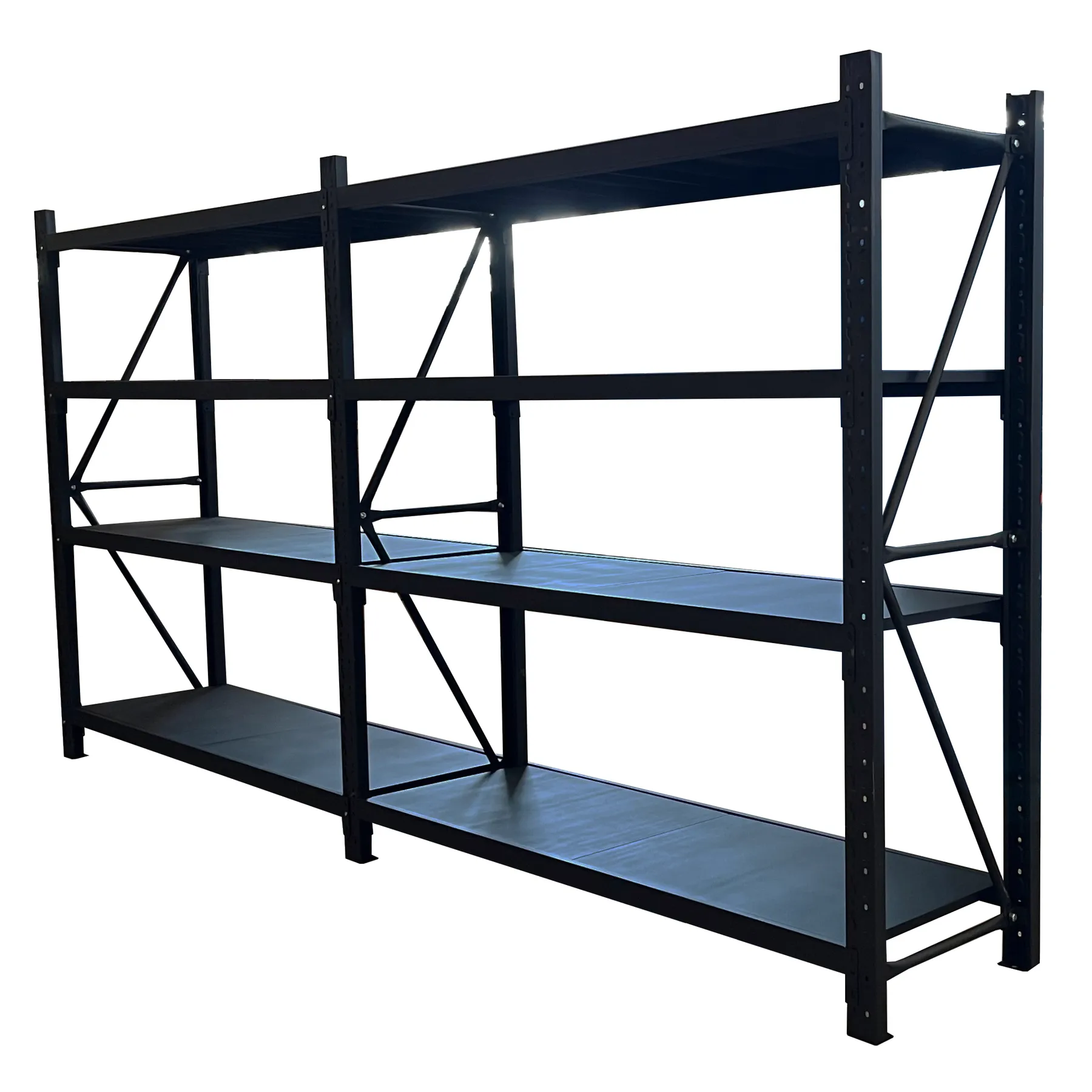2 Bay Longspan Shelving 1800H x 3000W x 600D Black view 1
