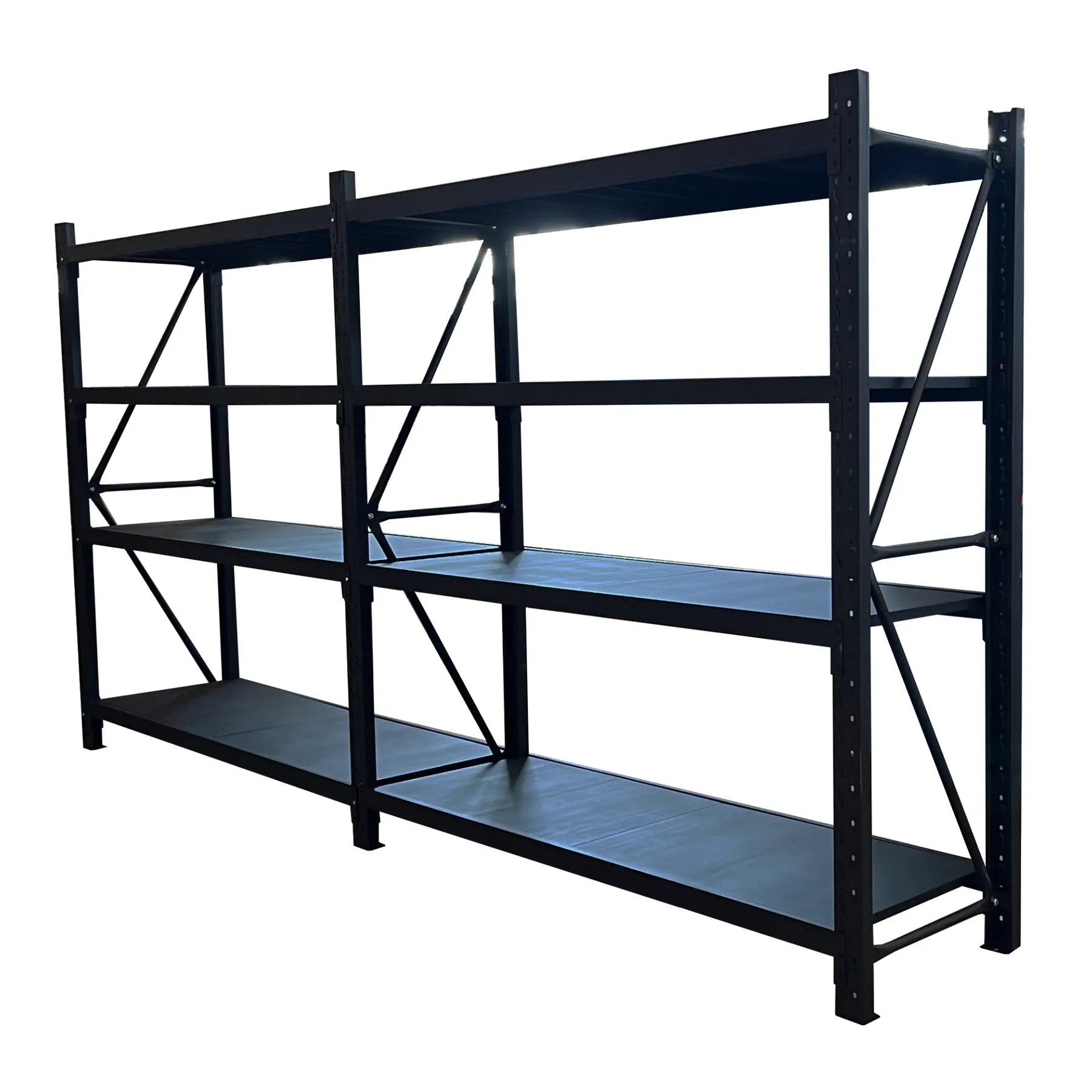 2 Bay Longspan Shelving 1800H x 4000W x 600D Black view 1