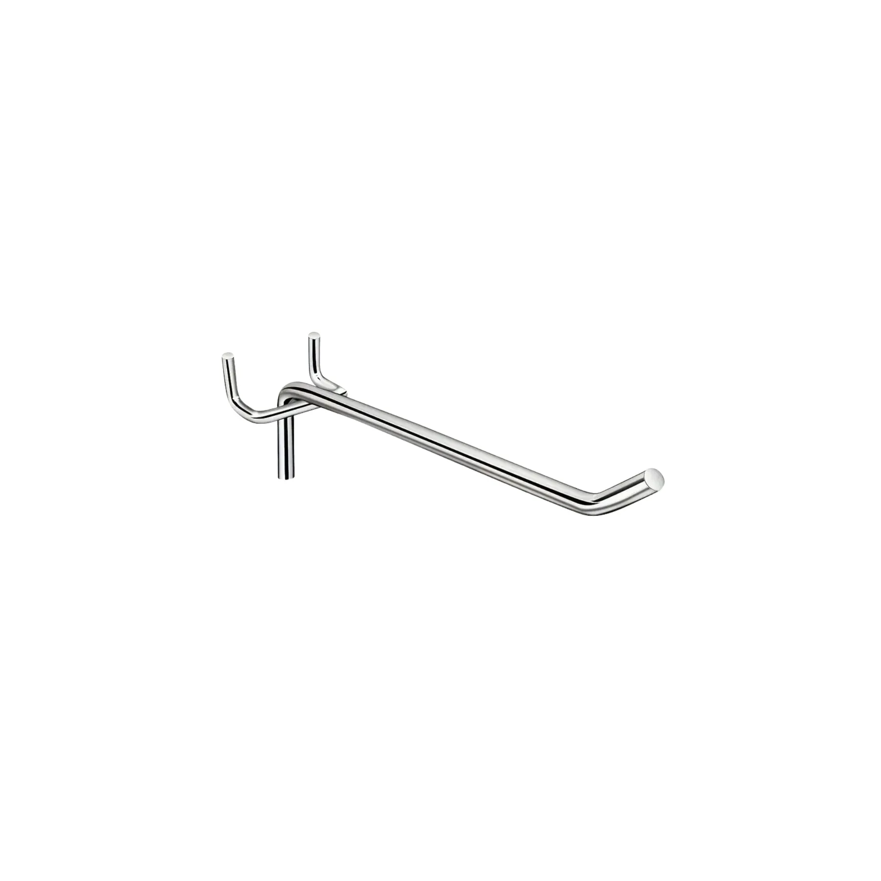 Pegboard Hook - 10cm Chrome view 1