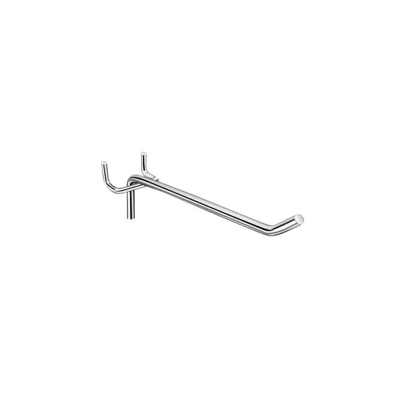 Pegboard Hook - 10cm Chrome