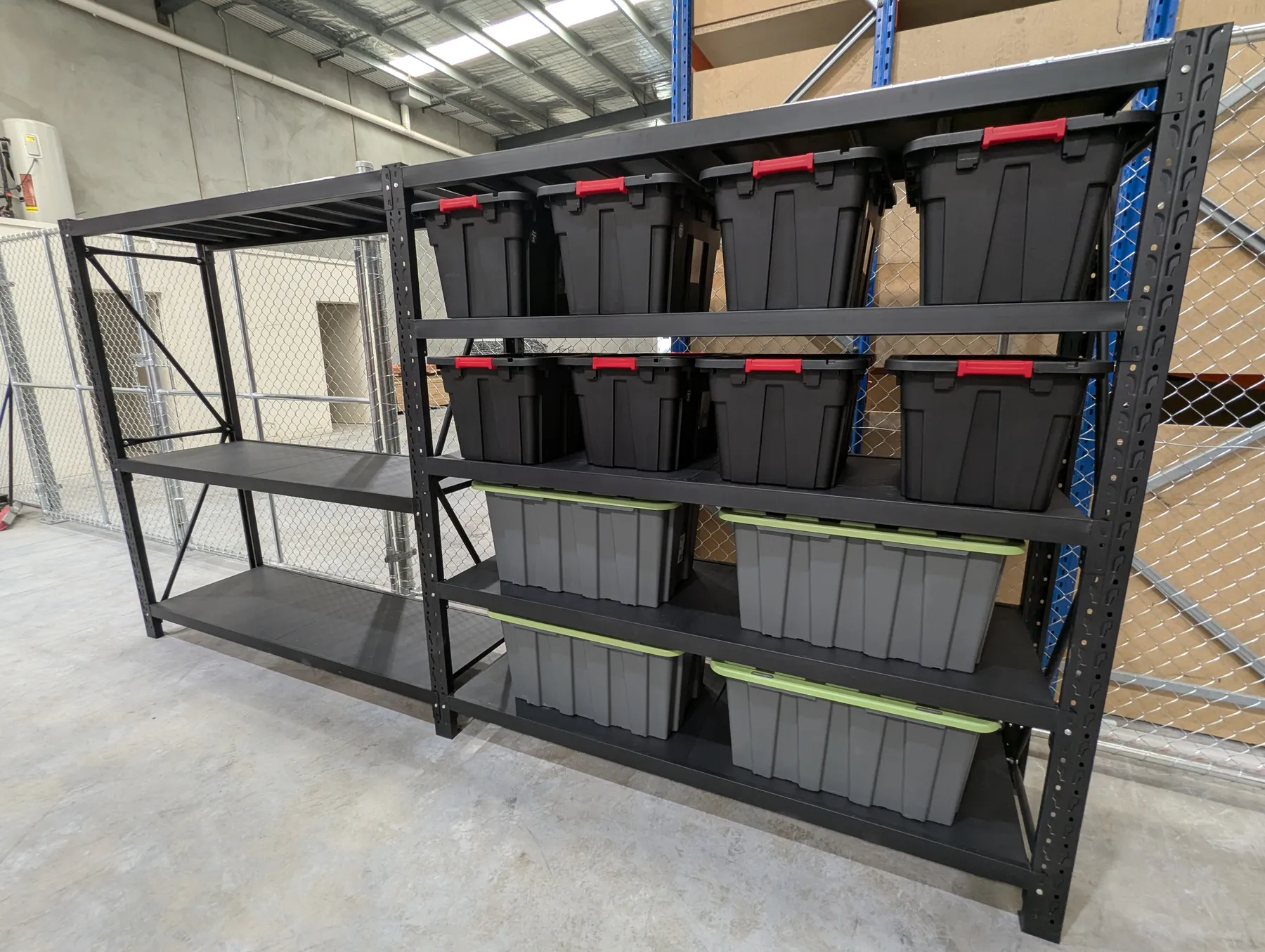 Warehouse shelving